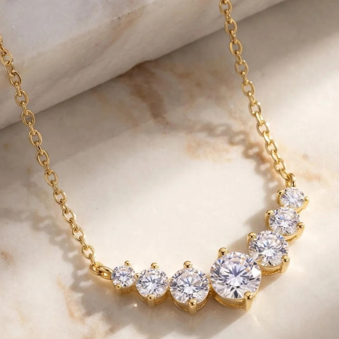 2.8ct Moissanite Necklace for Woman Wedding Fine Jewely with Certificates 925 Sterling Sliver Plated 18k White Gold Necklace