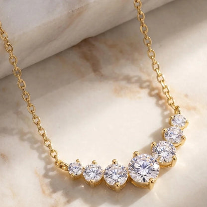 2.8ct Moissanite Necklace for Woman Wedding Fine Jewely with Certificates 925 Sterling Sliver Plated 18k White Gold Necklace