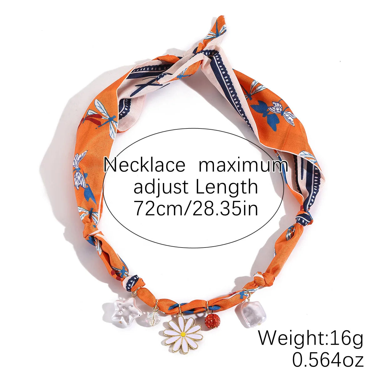 European and American Cross-Border Summer Scarf Necklace with Premium Feel, Multi-Pendant Pearl, Versatile, Light Luxury Silk Sc