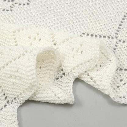 Fashion Knitted Cotton Hollow Scarf Shawl Solid Color Women Summer Air-conditioned Room Cape Ladies Simple Warps Wholesale