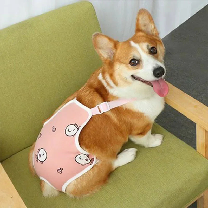 Adjustable French Bulldog Pet Shoulder Strap Physiological Pants Washable Female Dog Underwear Safety Trousers Mascotas Shorts