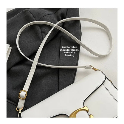 26 New Niche Bag Women's Premium Texture Solid Color Simple and Versatile Small Square & Commuter Multi-Compartment Shoulder Bag