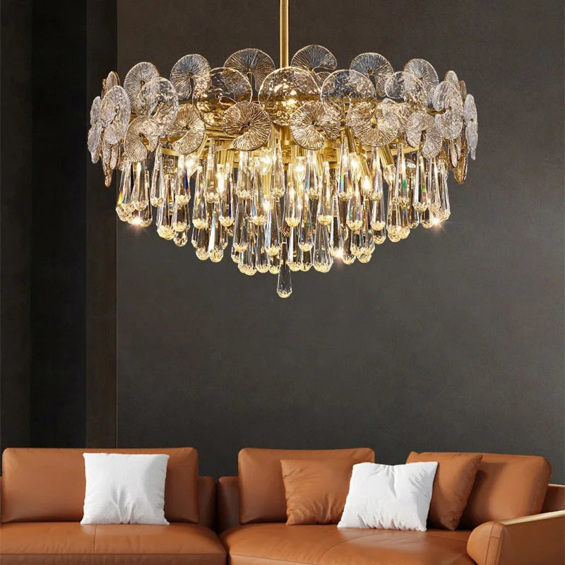 Modern Creative Ceiling Chandelier Luxury Crystal Pendant Light for Living Dining Room Bedroom Home Decor Luster Lamp Fixture