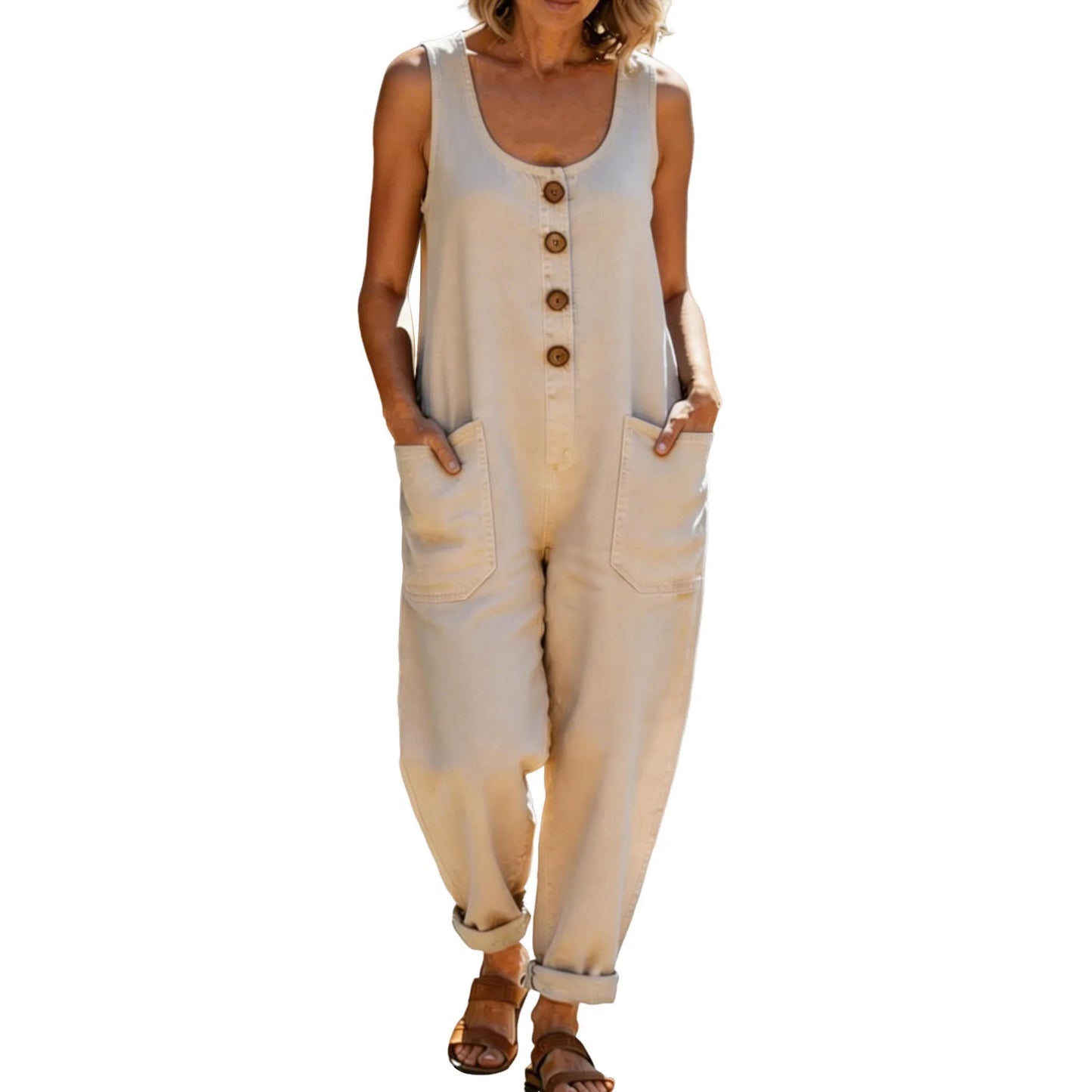 Fashion Denim Overalls for Women Loose Fit Classic Bib Casual Jean Stretchy Denim Overall Jumpsuit Tapered Leg Jean Pants