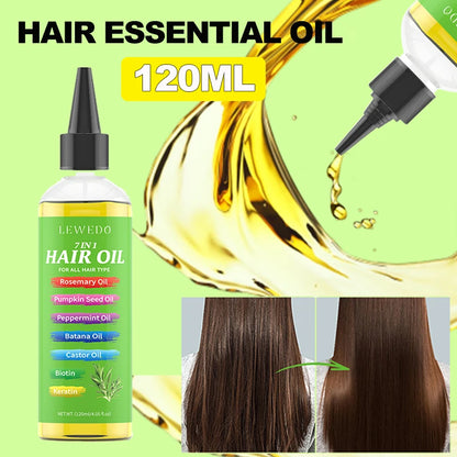 7-IN-1 Hair Oil Rosemary Hair Oil Strengthening Thick Hair Oil Batana Castor Nourishing Moisturizing Smoothing Anti Hair Loss