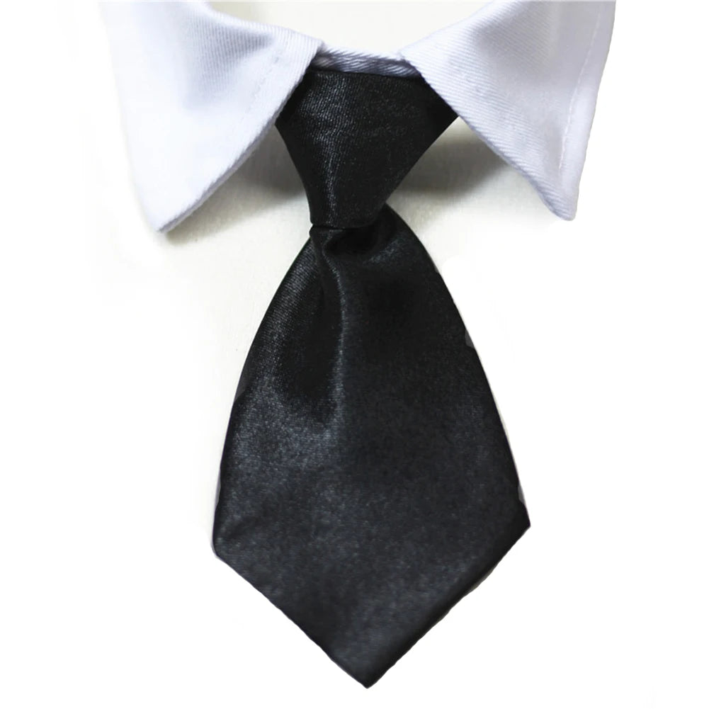 Pet Dog Cat Formal Necktie Tuxedo Bow Tie Black and Red Collar for Dog Cat Pet Accessories Suit for Small Medium Dogs and Cats