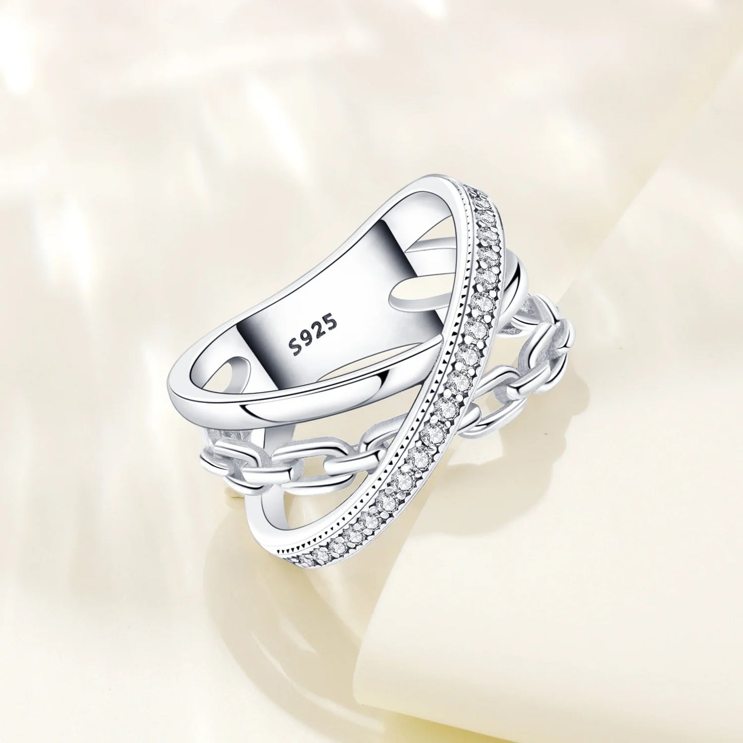 925 Sterling Silver Three-Ring Stackable Ring for Women Simple Fashion Design Fine Jewelry Perfect for Birthday Party Gift 2026