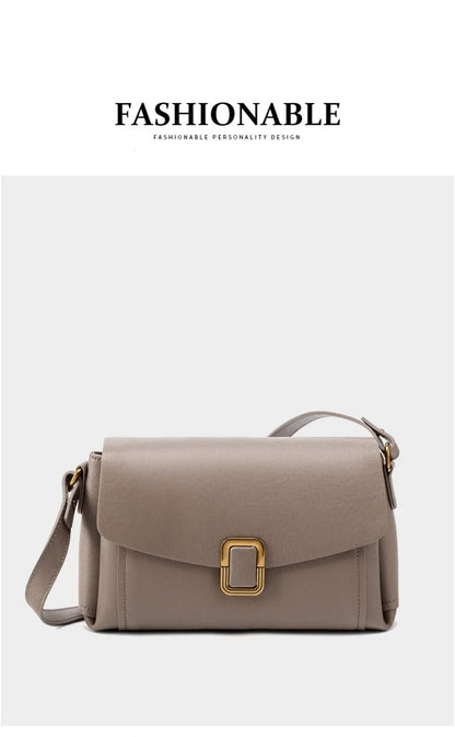 Women's Genuine Grade Cow  Leather Shoulder Crossbody Purse Bag Luxury Designer Ladies Underarm Bag Female Small Square Bag New