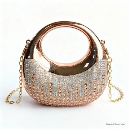 New Fashion Rhinestone Purses And Handbags Mini Golden Evening Bag Luxury Shoulder Bags Funny Party Wedding Acrylic Clutch Purse