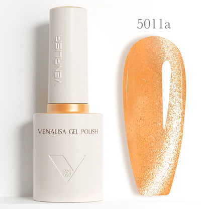 Venalisa 10ml HEMA TPO Free Red Cat Eye Gel Polish Soak Off UV LED Magnetic Nail Polish Diamond Top Long Wear Gel Varnish