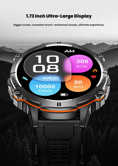 2026 New Military TANK X3 1000mAh Battery Smart Watch Men 10ATM Waterproof Swim GPS Path 1.75" AMOLED HD Call Sports Smartwatch