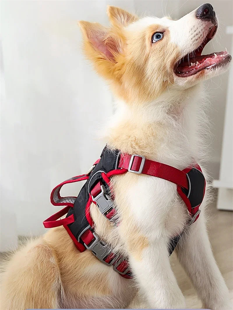 Durable Pet Dog Vest Harness Explosion-proof Big Dogs Harnesses Reflective French Bulldog Collar Shepherd Dogs Walking Supplies