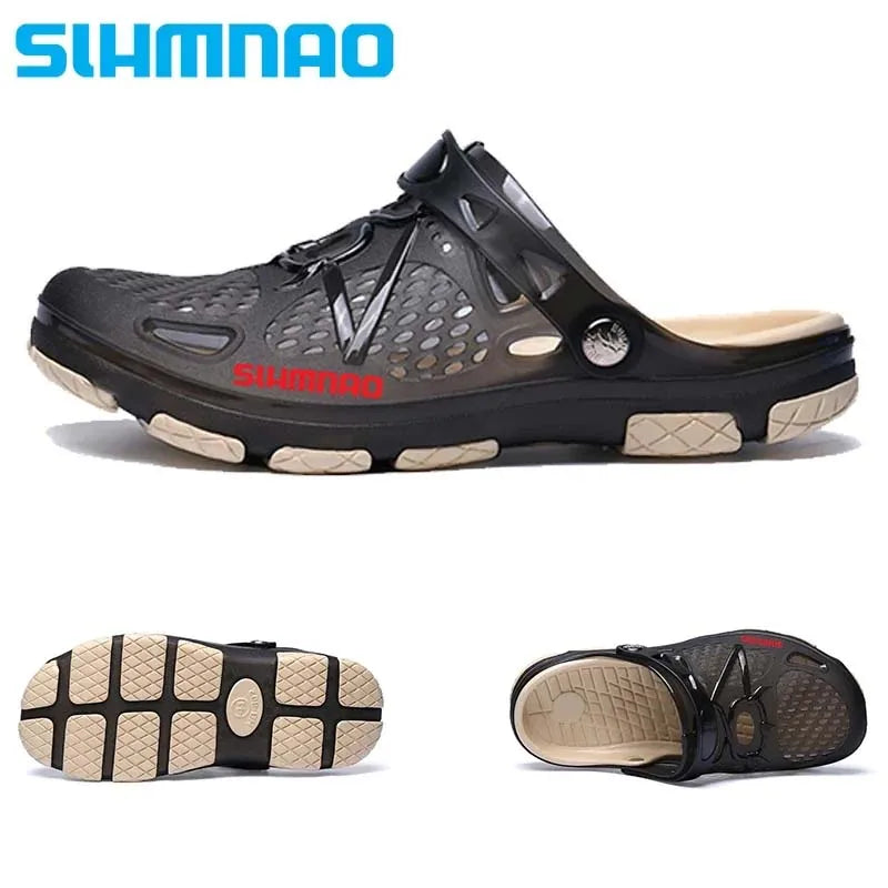 2025 Men's Summer Outdoor Fishing Shoes, Anti Slip Lightweight Casual Beach Sandals, Durable Thick Soled Shoes for Home Use