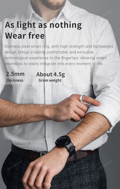 2026 Smart Ring Health and Sleep Tracker Heart Rate Blood Oxygen Monitor Brush Video 5ATM Waterproof Multi Sports Men Women Ring