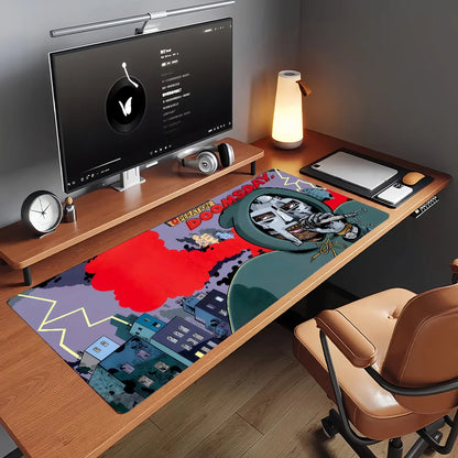 Rapper M-MF D-DOOM   Mouse Pad Non-slip Rubber Computer Mat Gamer Balance Decoracion Deskmat Laptop Office Large