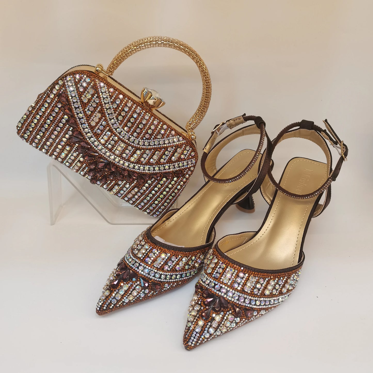Ladies High Quality Women's Pumps And Bag Italian Fashion Design Green Colors Bag And Heels Shoes For Nigeria Wedding Party