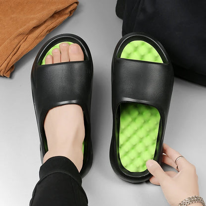 Men Massage Slippers Indoor Outdoor Sandals Beach Casual Shoes Comfortable Soft Slides Flip-flops Men's Sandals Big Size 46 47