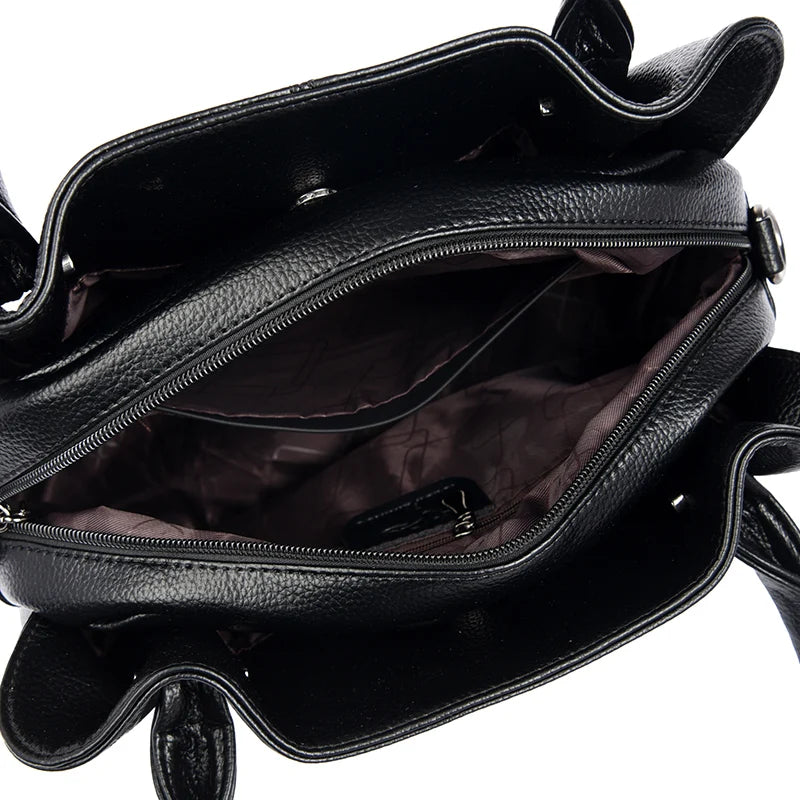 Luxury Designer Women's Handbag Soft Leather Large Capacity Purses and Handbags Casual Shoulder Bags Sac A Main Ladies Tote Bag