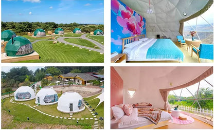 Outdoor Semi-Dome Igloo Camping Tent - Geodesic Dome Glass Sphere Tent Bubble House