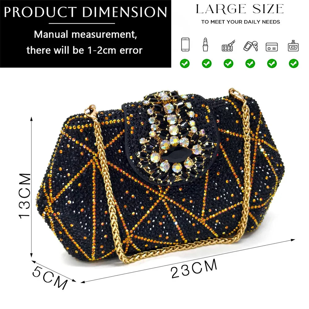 Women's Evening Clutch Bag Party Purse Luxury Wedding Clutch For Bridal Exquisite Crystal Ladies Handbag Apricot Green Wallet