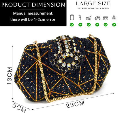 Women's Evening Clutch Bag Party Purse Luxury Wedding Clutch For Bridal Exquisite Crystal Ladies Handbag Apricot Green Wallet