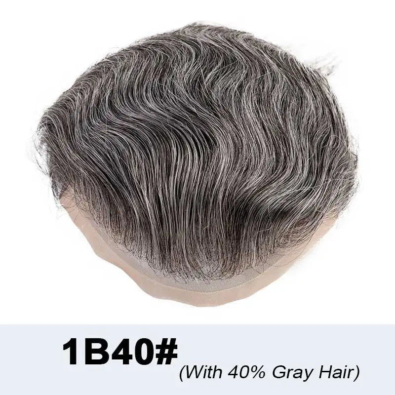 Toupee French Lace In Front Wigs For Man Mono Lace Men's Hair Prosthesis Men's Wigs Human Hair Mono PU Wig Male Hair Prosthesis