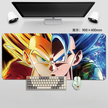 Man Mouse Pad Dragon Ball Mouse Pad Son Goku Printing Pattern Large Gaming Keyboard Desk Mat Super Saiyan Animation Desk Mat