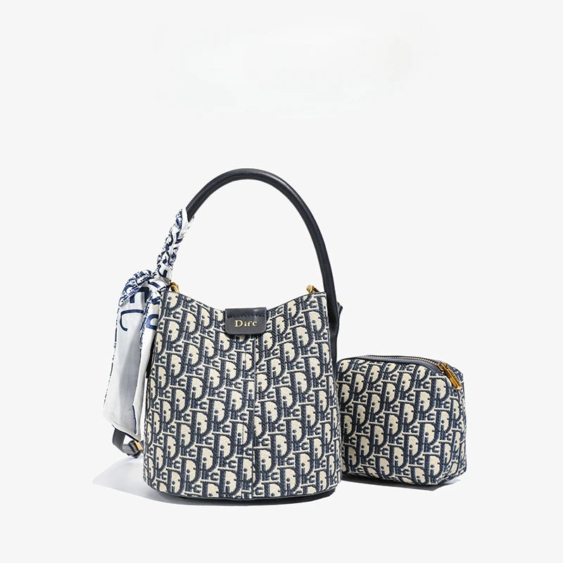 Vintage Light Luxury Bucket Bag Handbag for Women 2026 New Spring High-End Versatile Commuting Shoulder and Crossbody Bag