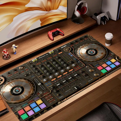 Radio Dj Workbench Mouse Pad Gamer XL Large HD HYBXAXC Desk Mats MousePads Natural Rubber Carpet Anti Slip Laptop Mice Pad