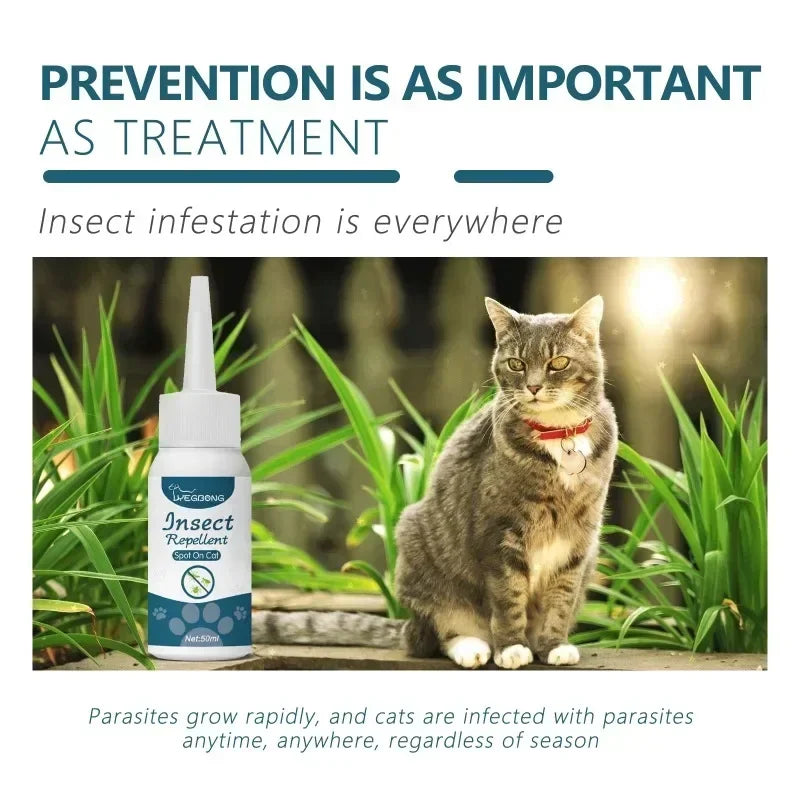 50ml Pet  Flea Tick Agent for Cats, Dogs, and Dogs. Extracorporeal Deworming  Cleaning Agent for Lice, Ticks, and Ticks