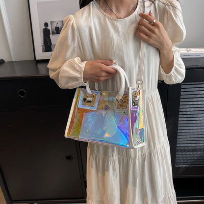 Fashionable Plastic Dazzling Colors Casual Crossbody Bags for Women Ladies Luxury Designer Tote Handbags Travel Shoulder Bag Sac