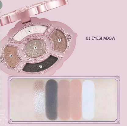 Flower Knows Set Midsummer Fairytales Make up Gift Box Eye Brow Palette Powder Blusher Eyebrow Concealer Lipgloss For Women