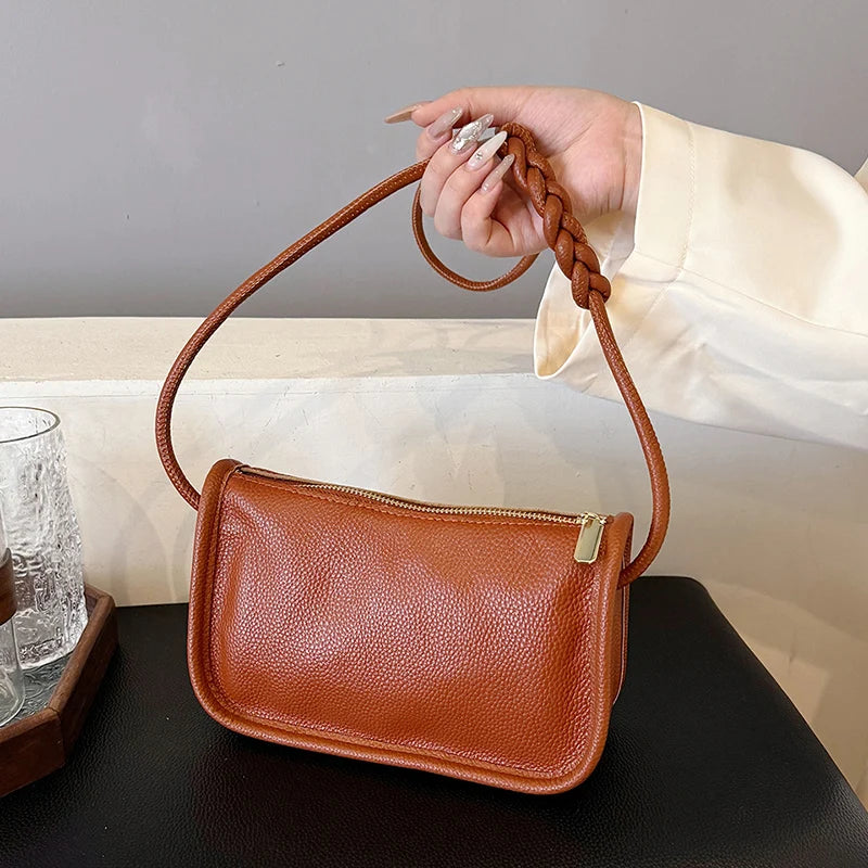 100%Real Cowhide Genuine Leather Sac Fashion Women Crossbody Bags For Ladies New High Capacity Shoulder Bag Handbag Female Purse