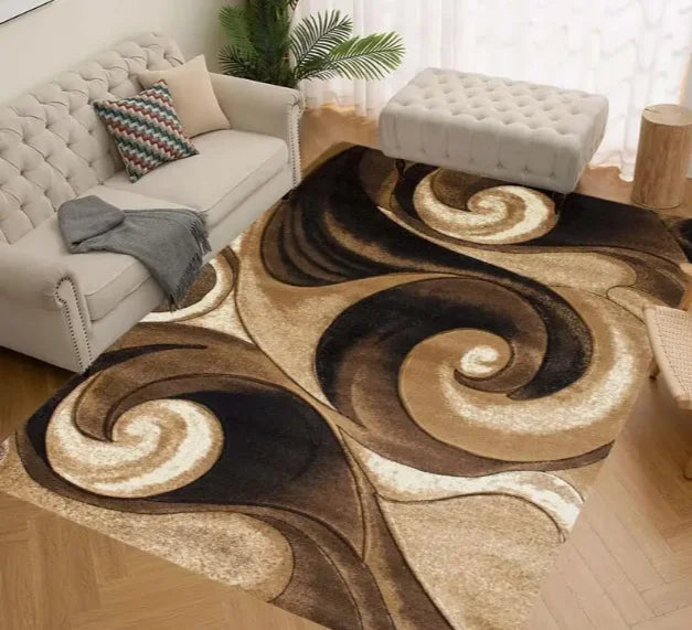 Black Geometric Large Carpet Light Luxury European and Carpet Home Sofa Tea Table Mat Indoor Outdoor Carpet Floor Mat Decoration