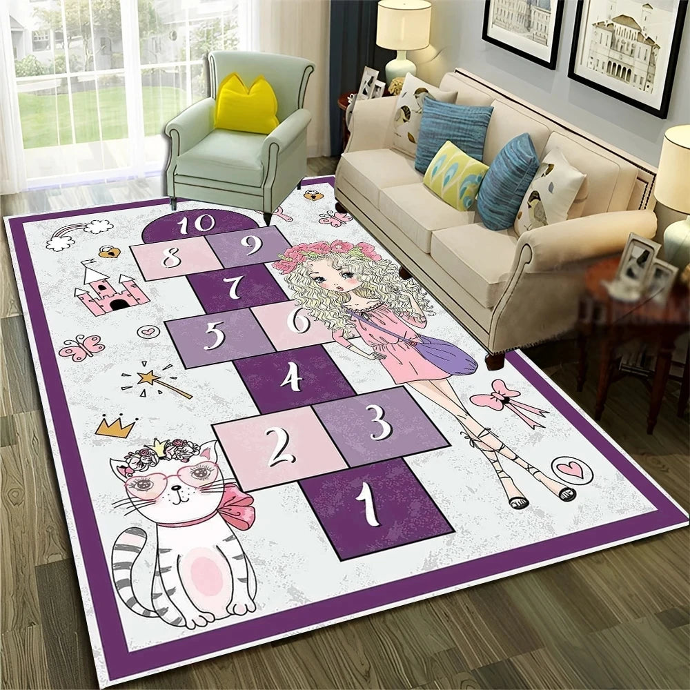 Digital Games Cartoon Carpet Living Room Sofas Door Mats Anti Slip Floor Mats Home Decor