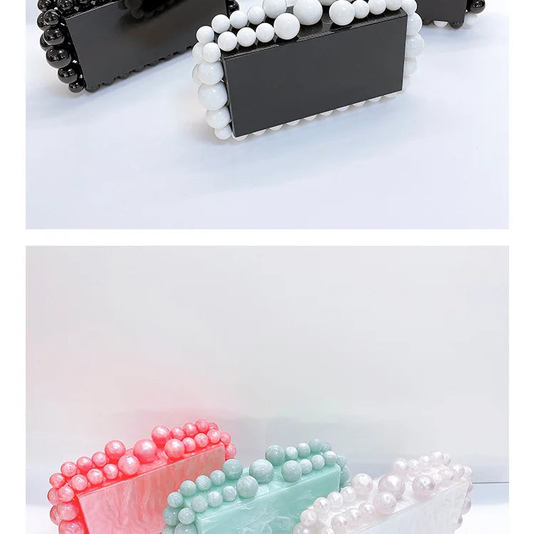Luxury Design Shoulder Crossbody Bag Fashion New Evening Clutch Bag Ladies Handbag Acrylic Transparent Small Square Bag Female
