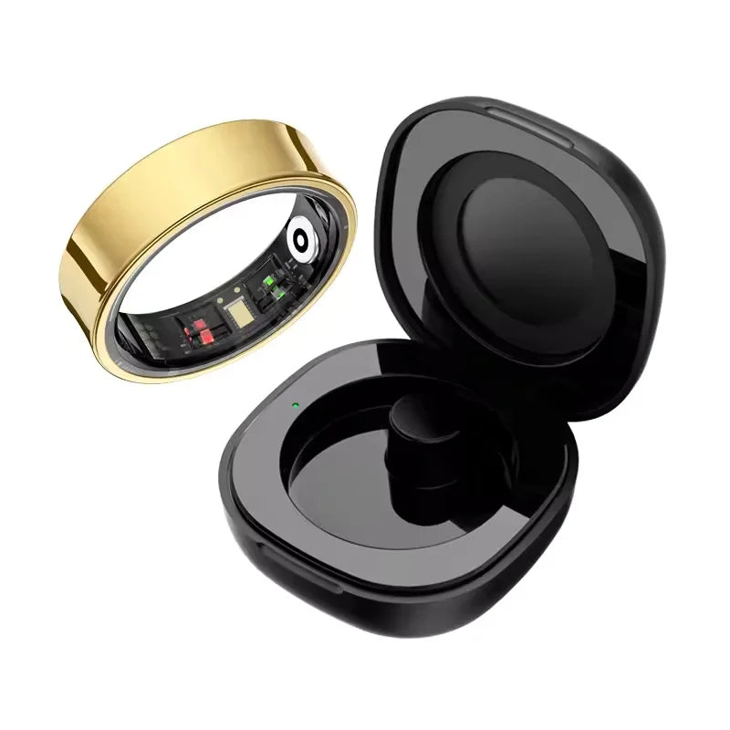  2026 New Smart Ring Heart Rate Blood Pressure Sleep Monitoring Motion Tracking IP68 Waterproof Men Women Smart Ring Holiday Gi