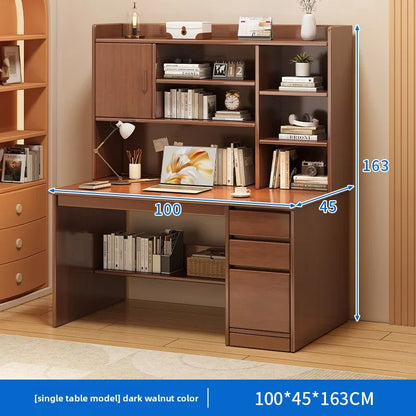 Aesthetic Desk Home Modern Simple Bookshelf Integrated Student Bedroom Learning To Write With Drawing Desk Office Computer Desk