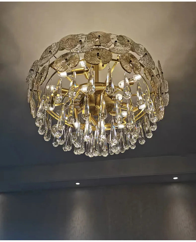 Modern Creative Ceiling Chandelier Luxury Crystal Pendant Light for Living Dining Room Bedroom Home Decor Luster Lamp Fixture