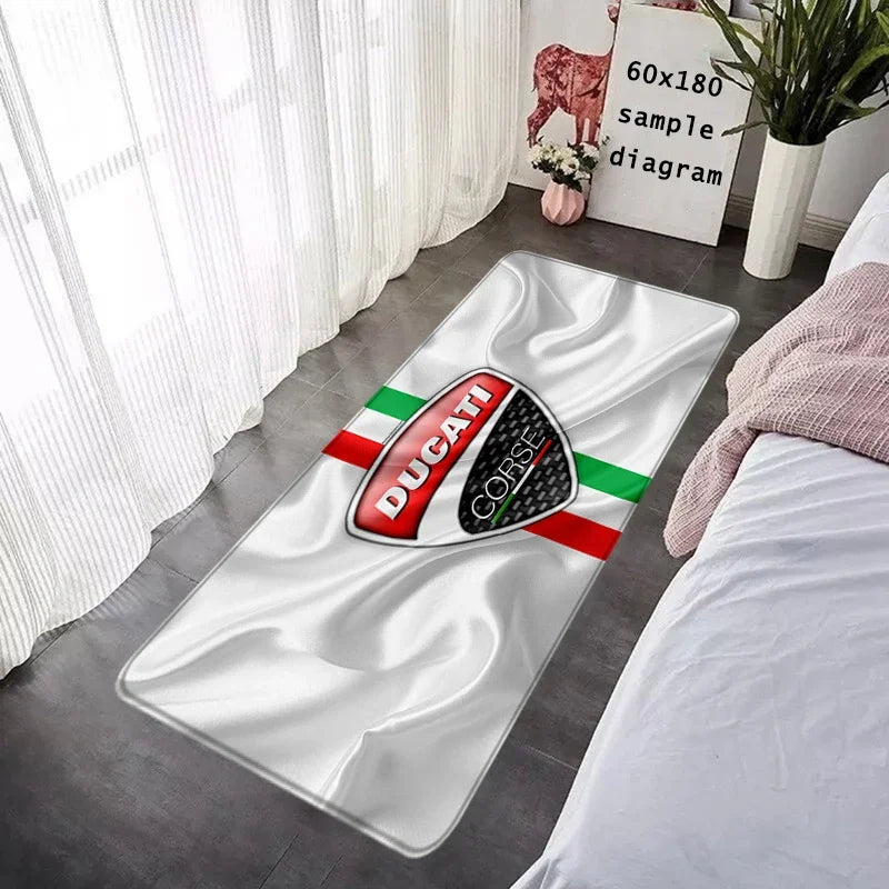 New Arrival Ducati Logo Motorcycle Floor Mat Non-Slip Garage Carpet for Bike