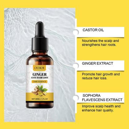Ginger Hair Growth Essential Oil Anti-loss Hair Treatment Hair Regrowth Oil Fast Hair Promoting Regeneration Hair Care Women Men