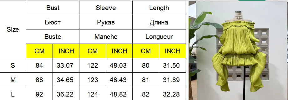 Fashion Off Shoulder Satin Ruffled Dress Set Elegant Puff Long Sleeve Irregular Hem Mini Skirt 2026 NEW Summer Lady Vestidos