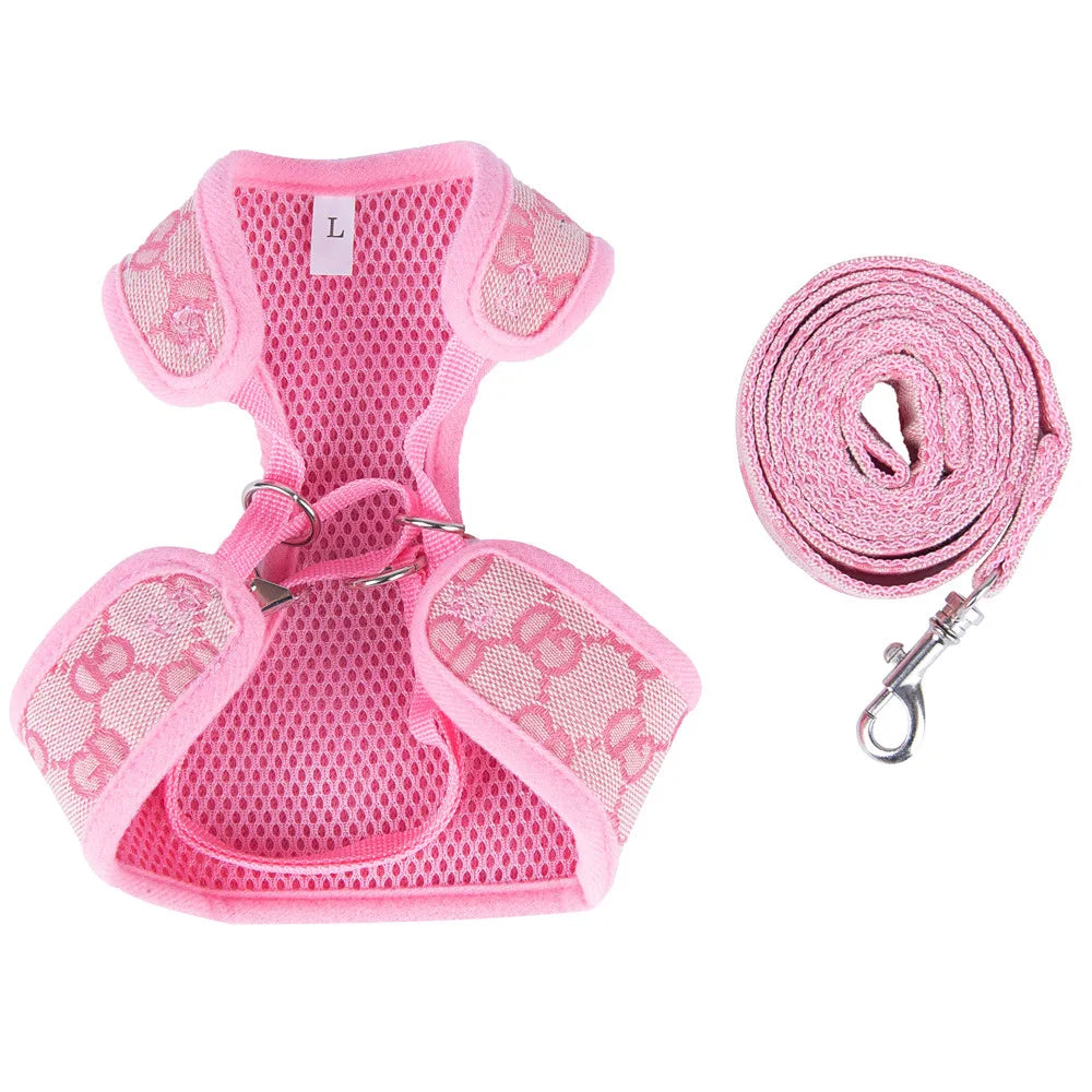 Tide brand pet chest back strangulation dog leash set dog walking rope cat adjustable dog chest back.