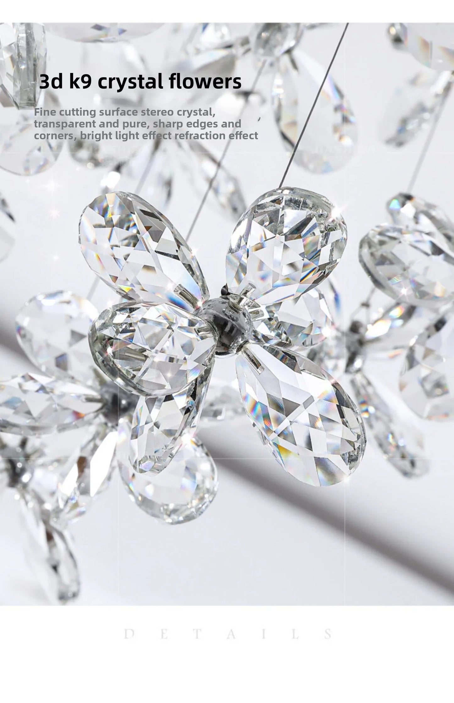 French Crystal Dining ChandelierFo Home Use Restaurant Lamp Luxurious And Modern Café Bar Counter Dining Table And Ceiling Light