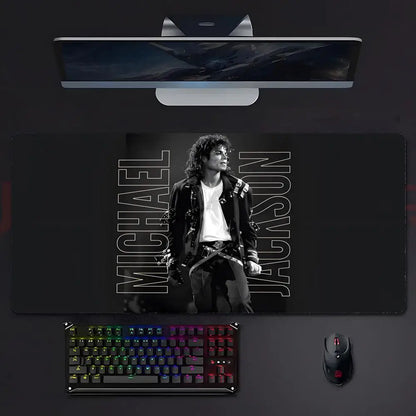 Pop Music M-Michael Jackson Mouse Pad Mousepad Large Gaming LockEdge Thickened PC Table Desk Mat
