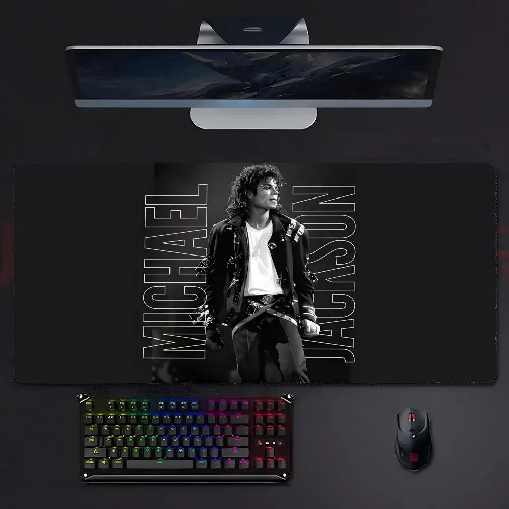 Pop Music M-Michael Jackson Mouse Pad Mousepad Large Gaming LockEdge Thickened PC Table Desk Mat