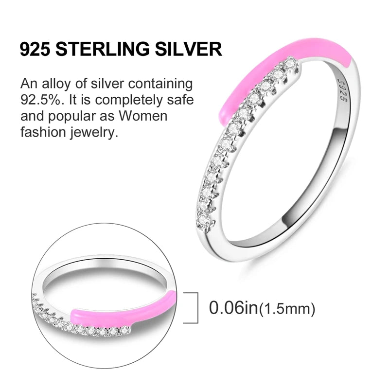 2026 New 925 Sterling Silver Rings Zircon Sparkling CZ Rings Rings For Women Original Wedding Fine Jewelry Accessories Gifts