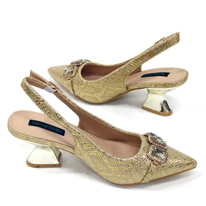 Newest Style Teal Sky Color Platform Design Peep Toe Ladies Shoes Matching Bag Set For Mature Women Heel Party Pump