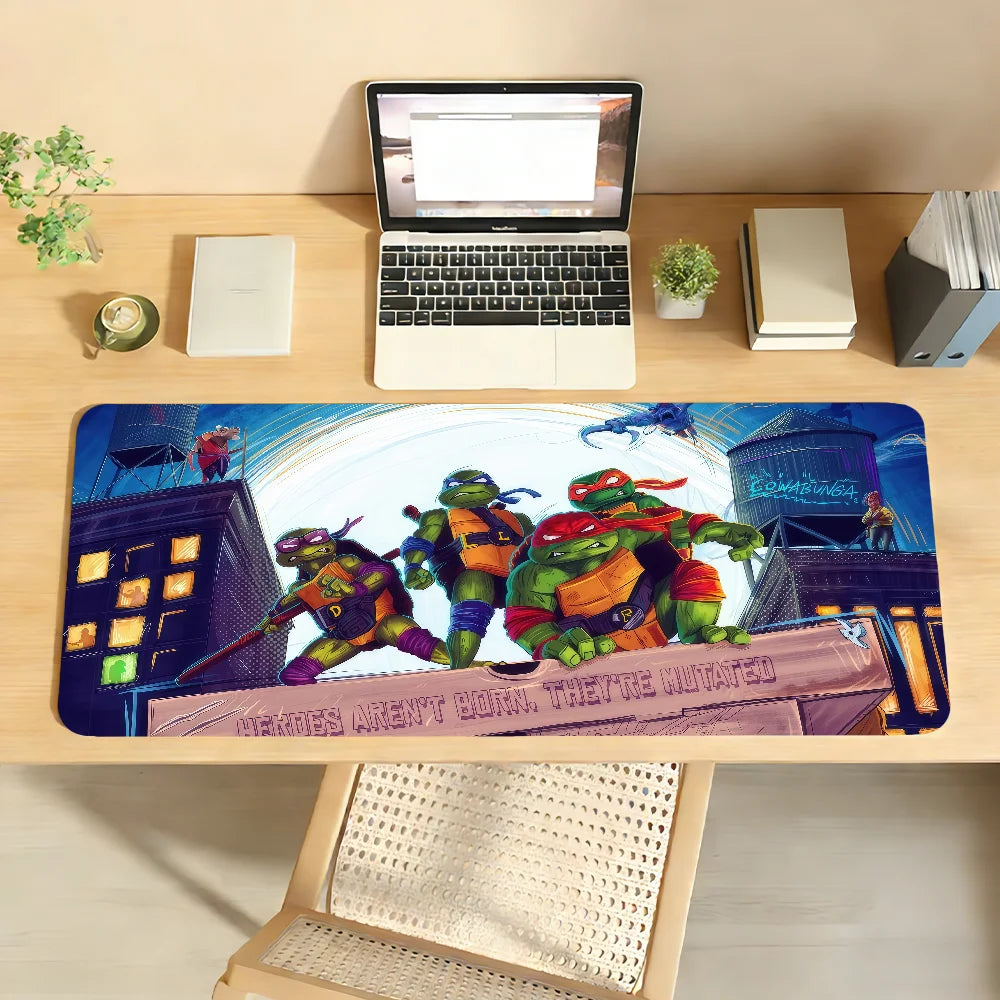 Cartoons Animations T-TMNT-T Mouse Pad Anti Slip Rubber Edge Locked Thickened Laptop Gaming Desk Mat