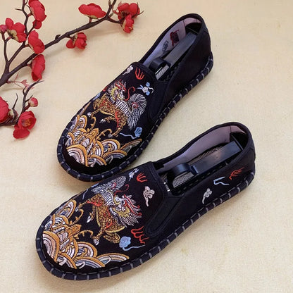 Hanfu Shoes for Women Sneakers Men Ethnic Style Embroidery Chinese style Streetwear Fashion Casual Vintage Old Beijing Shoes